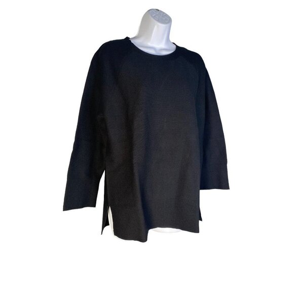Ministry of Supply Womens 3D Print Knit Slouchy Sweater Tunic Black Size S - Picture 3 of 6